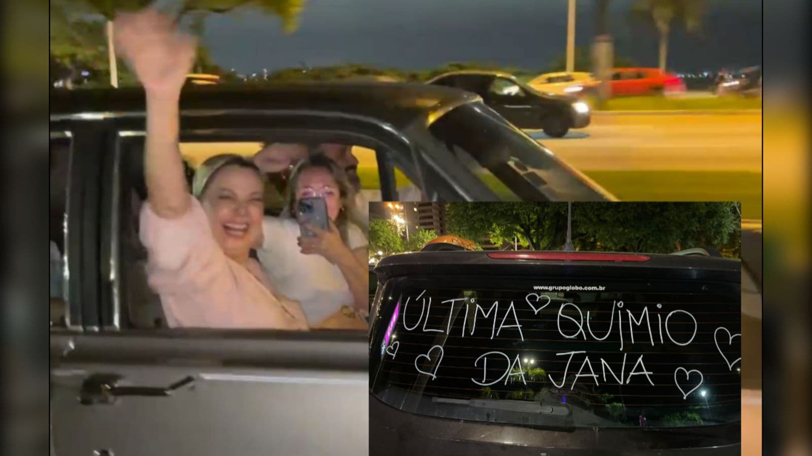Mulher celebra última sessão de quimioterapia com “buzinaço” nas ruas de Florianópolis