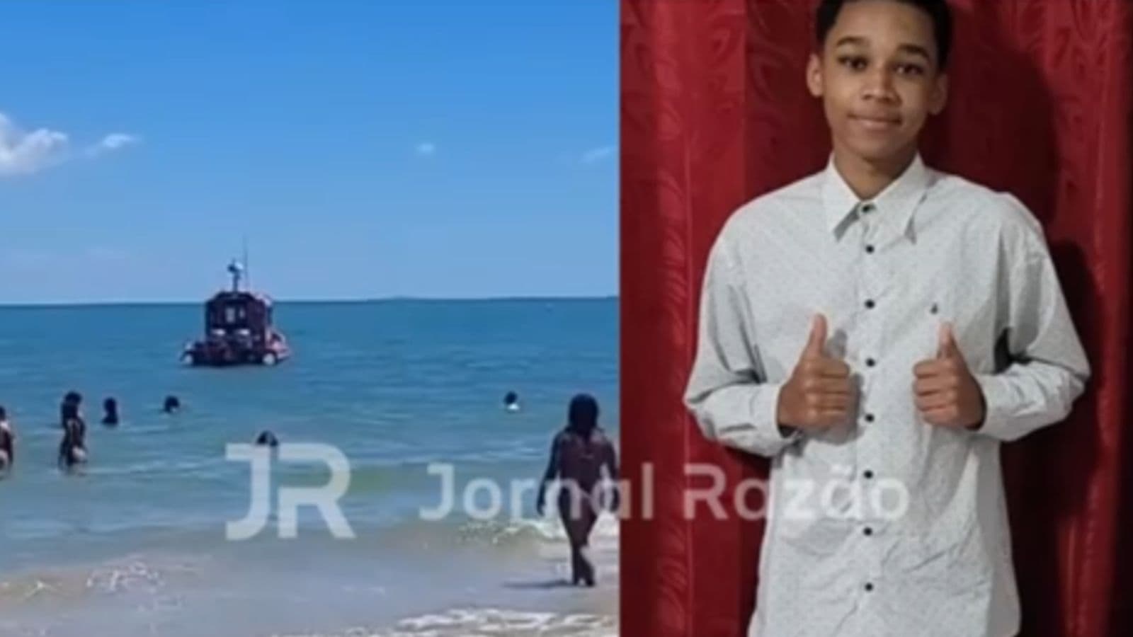 Mãe grava vídeo desesperada após filho adolescente se afogar em praia de SC