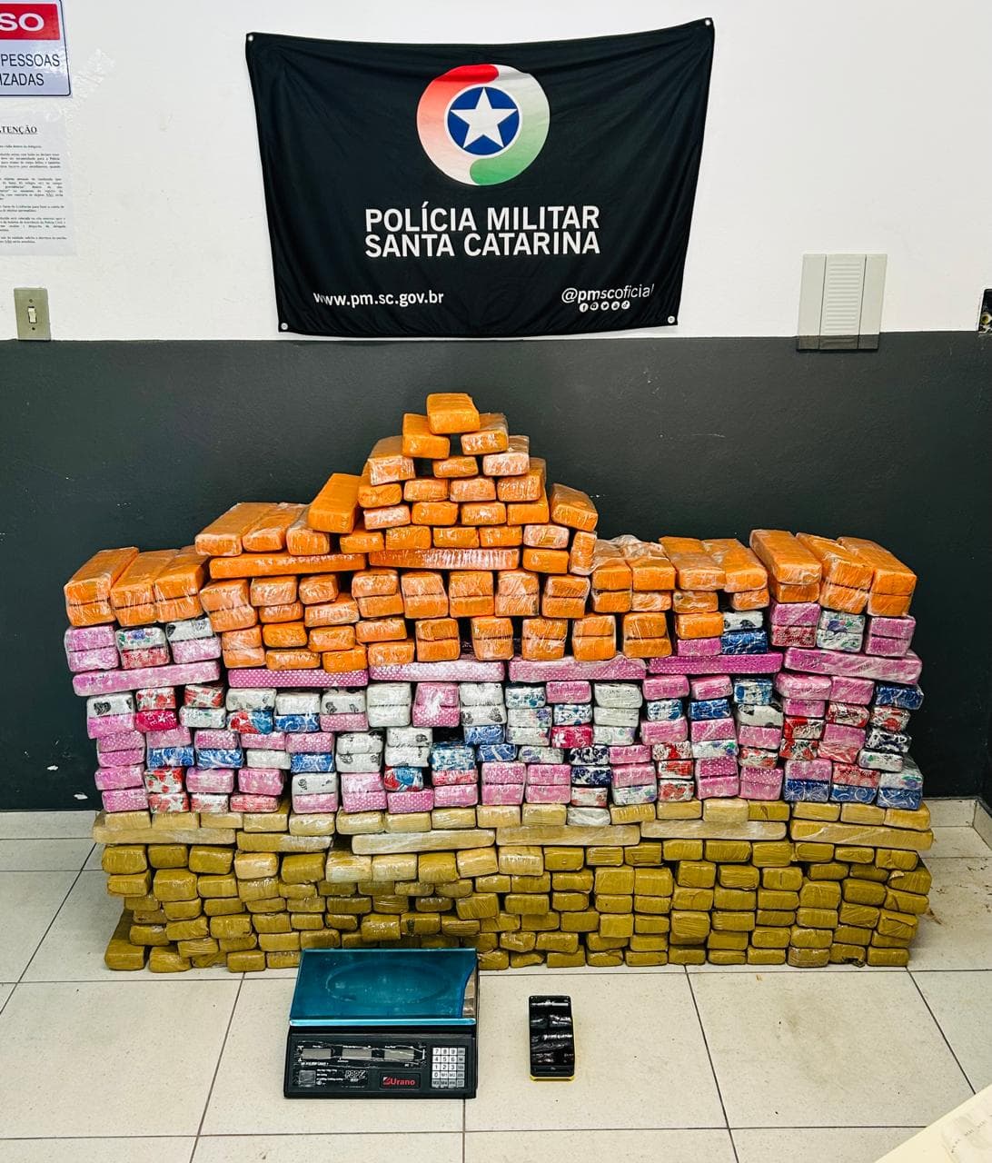Homem é preso com 362 quilos de maconha no centro de Florianópolis