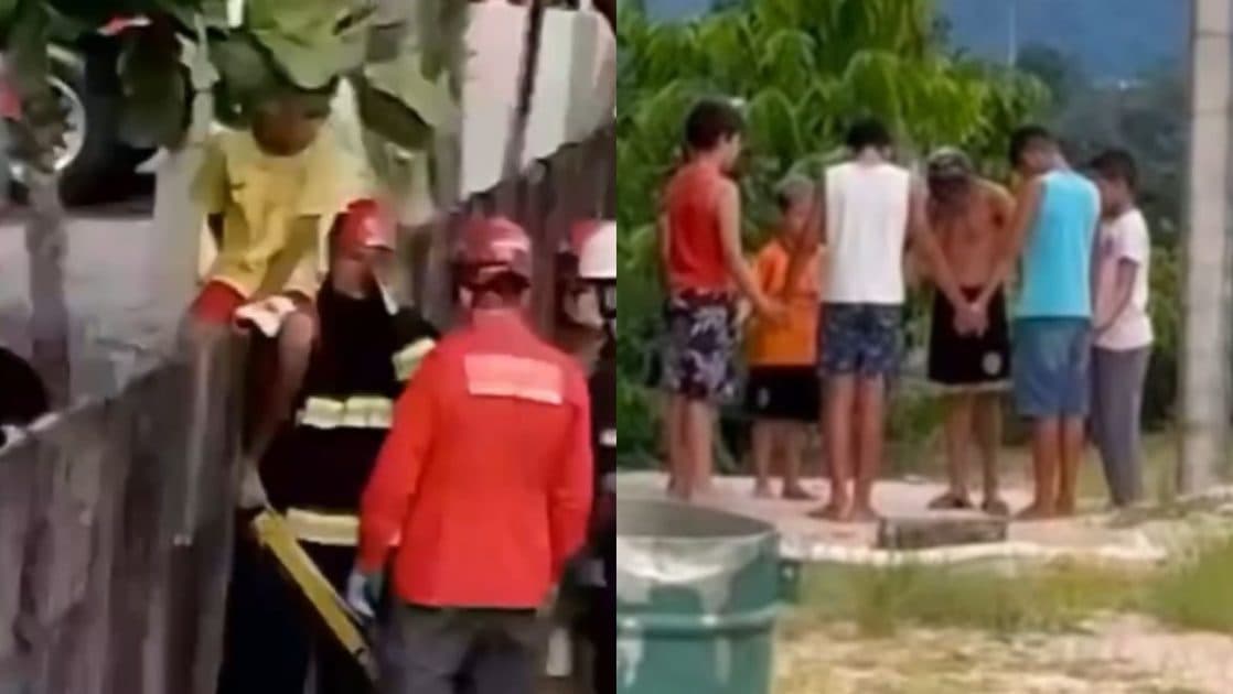Fé e Amizade: Crianças oram de mãos dadas enquanto colega era resgatado por bombeiros em SC