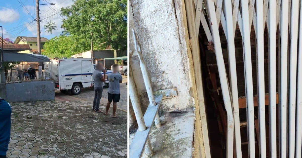 Homem grita por socorro antes de morrer preso em grade de garagem em Canelinha