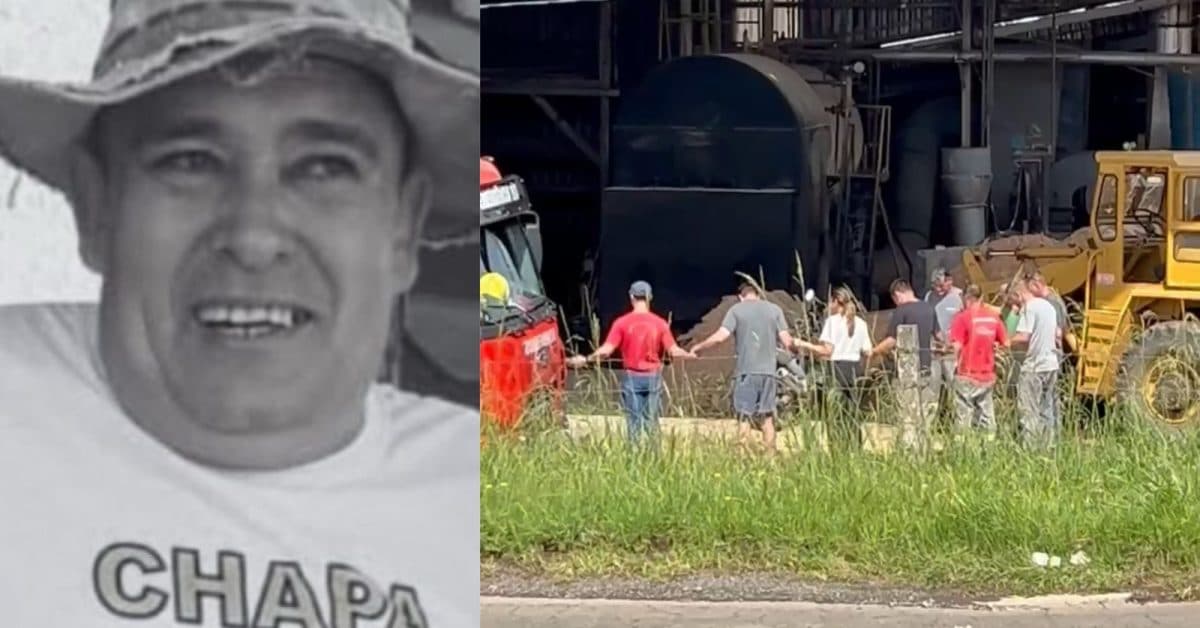 Amigos e bombeiros se unem em oração após trabalhador morrer soterrado em silo de serragem