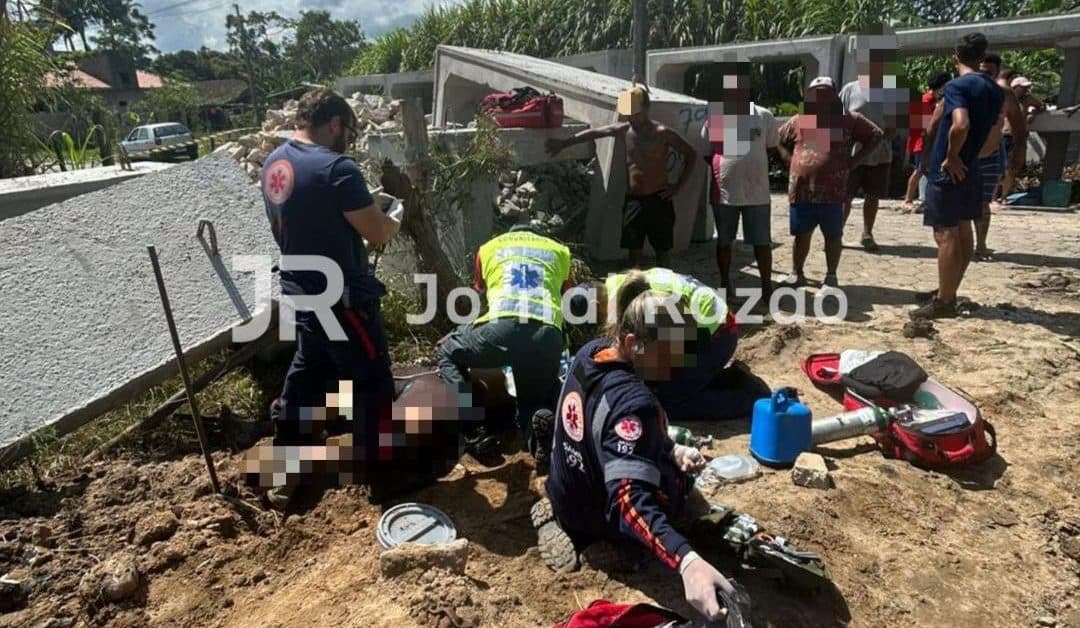 Trabalhador morre esmagado por bloco de concreto em canteiro de obras da prefeitura em Tijucas