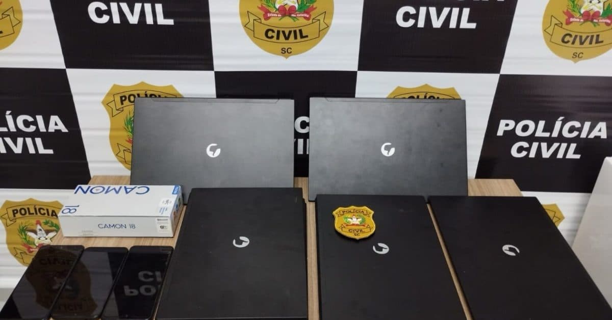 Homem é preso por furtar notebooks e celulares de escola estadual em SC
