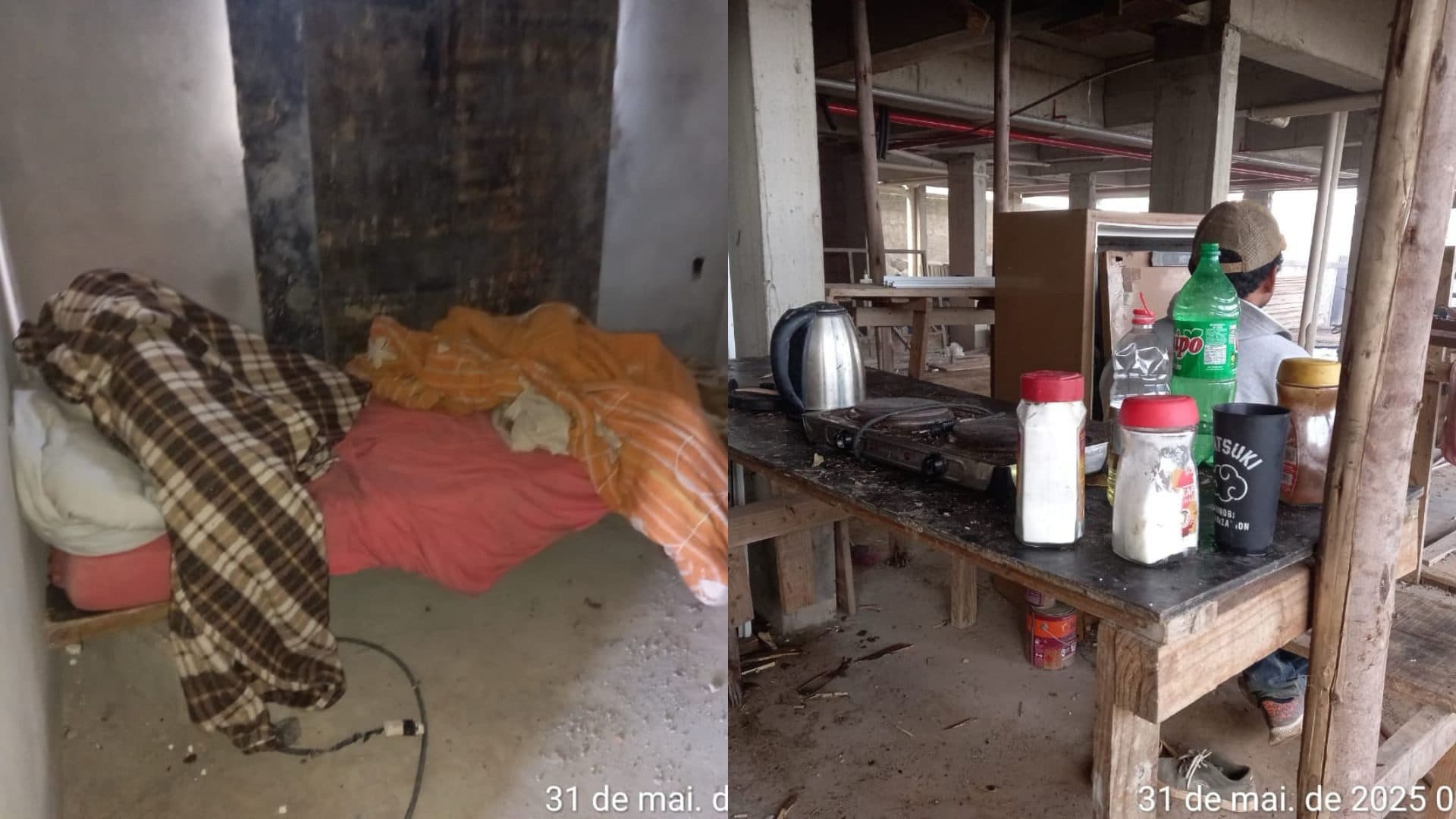 “Dormindo no cimento e sem comida”: trabalhadores são encontrados em obra sob frio de 5 °C