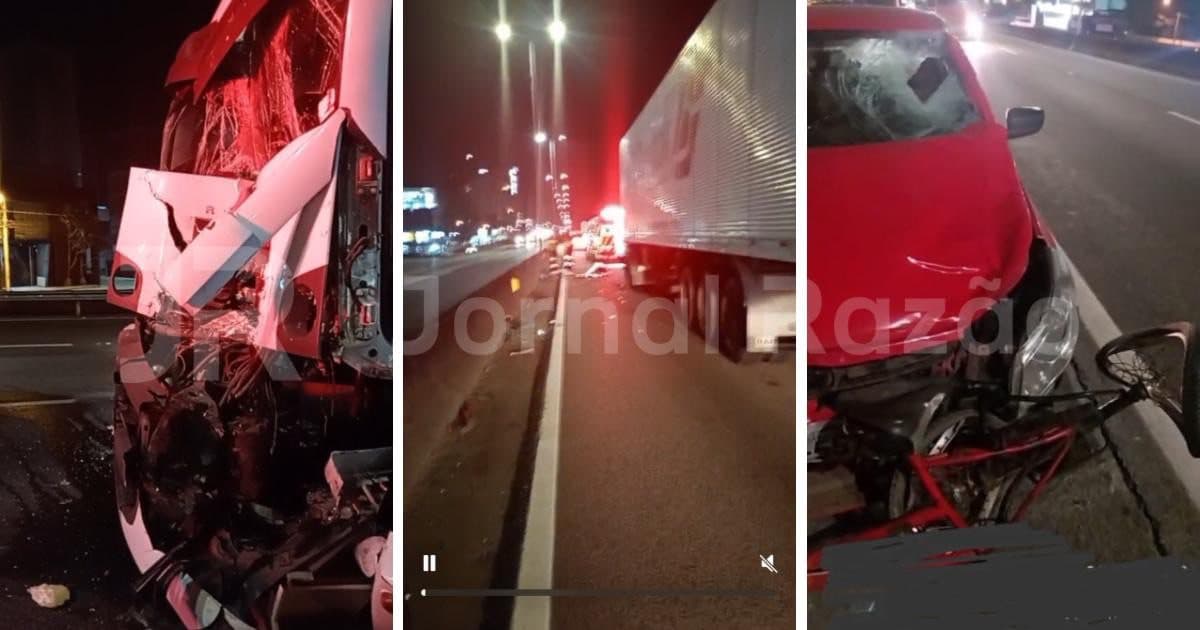 Ciclista morre atropelado ao tentar atravessar a BR-101 em Itapema durante a madrugada