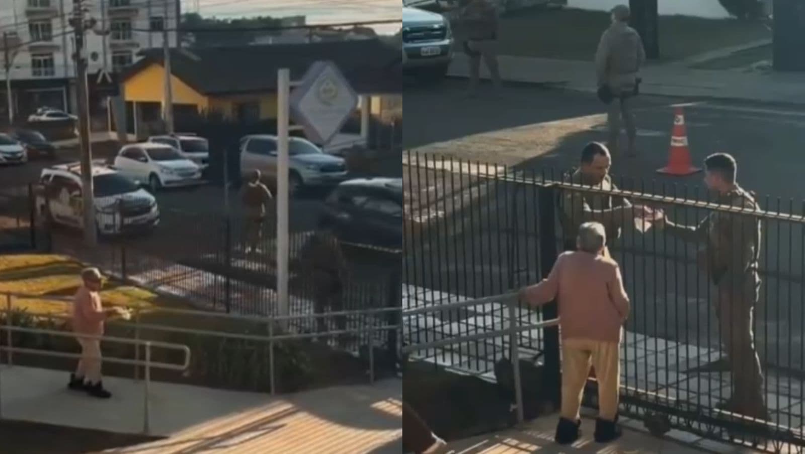 “Gesto de gratidão”: Idosa presenteia policiais com prato de bolo durante blitz em SC