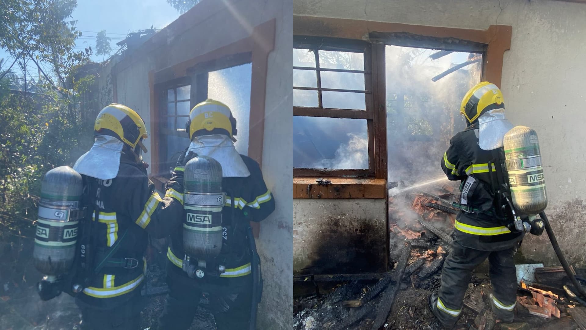 Fogo toma conta de casa desabitada em Tijucas e assusta moradores