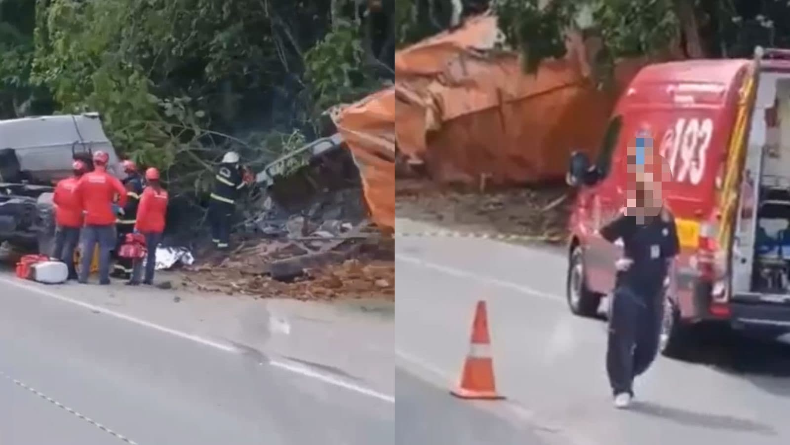 Caminhão tomba e motorista morre em grave acidente na SC-110