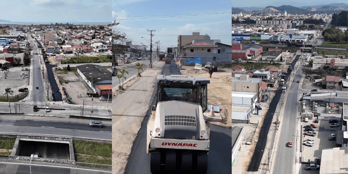 Finalmente! “Tapetão preto” chega à Avenida Coleira e prefeito anuncia nova obra em Tijucas