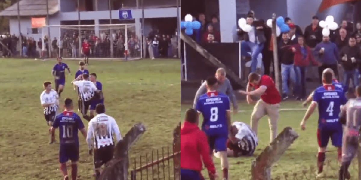 VÍDEO: “Pancadaria” marca final de campeonato de futebol em SC