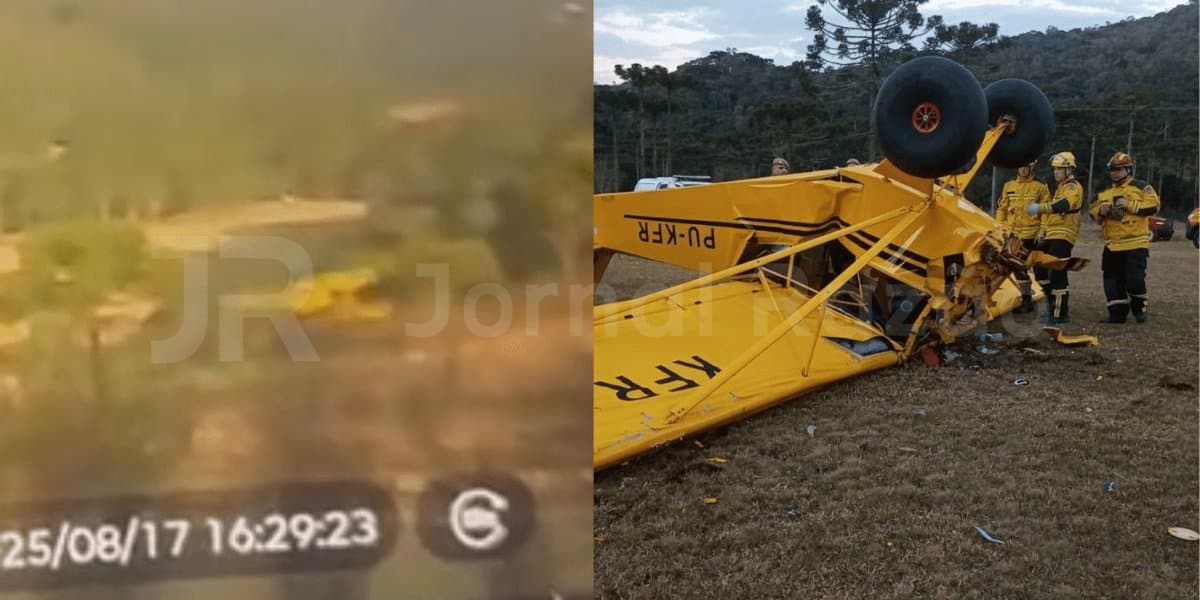 Imagens registram tragédia aérea em SC que matou piloto catarinense