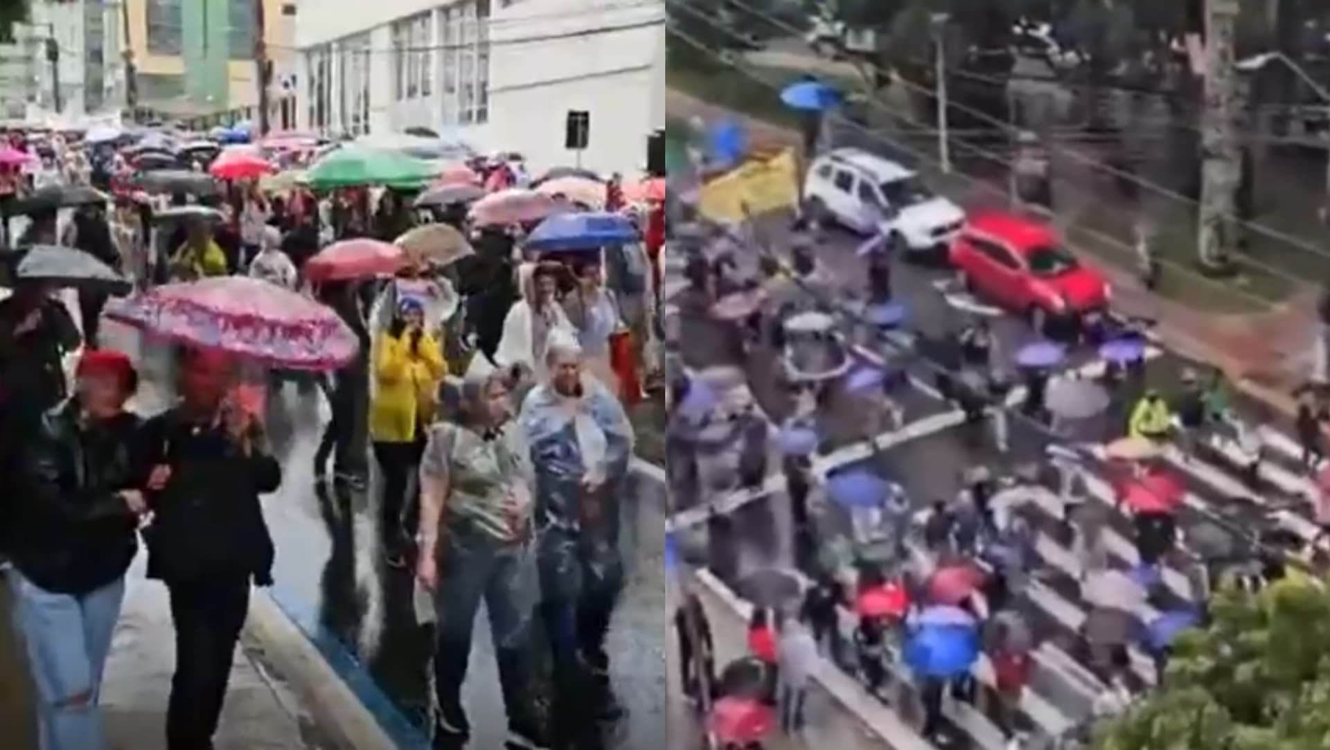 “Sem anistia pra golpista”: gritam manifestantes de esquerda neste domingo em Florianópolis