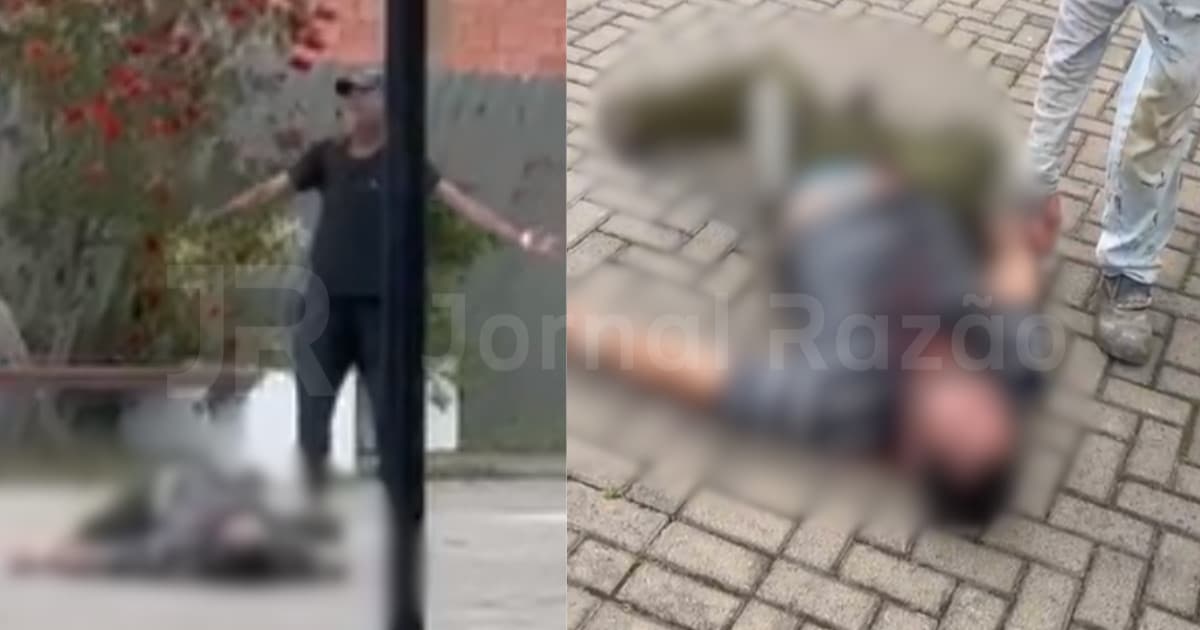 Morador de rua é gravado matando outro andarilho de forma brutal em SC