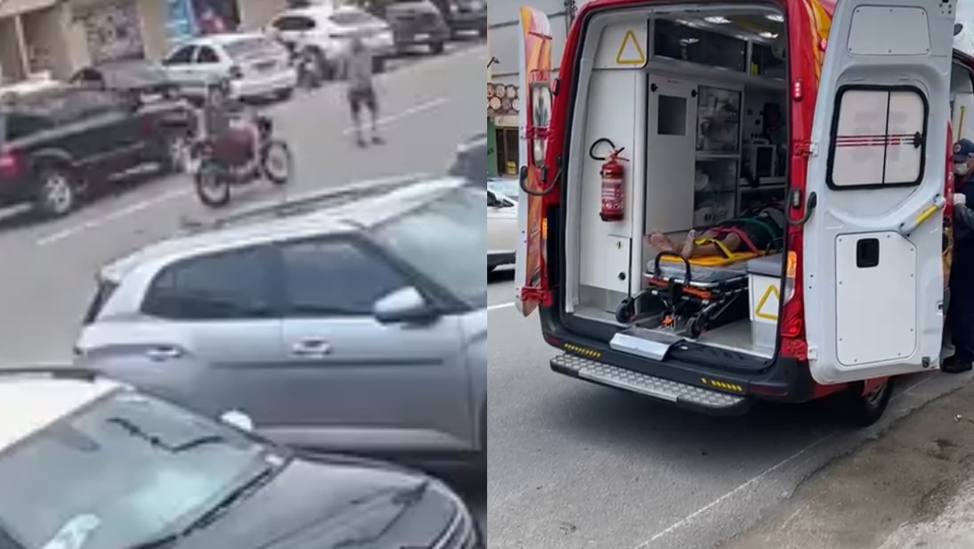 “Travou”: Idoso é atropelado por moto enquanto atravessava rua em São João Batista