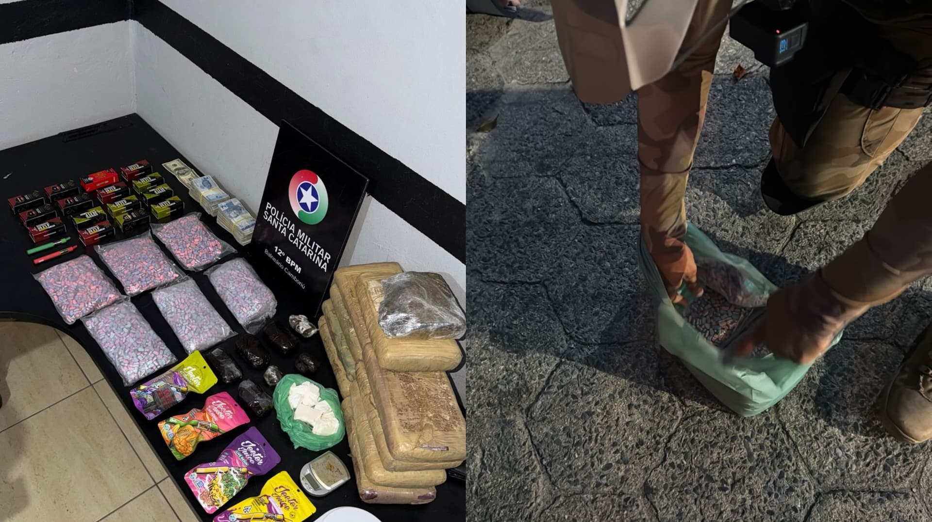 Polícia Militar apreende drogas avaliadas em R$ 1 milhão em Balneário Camboriú