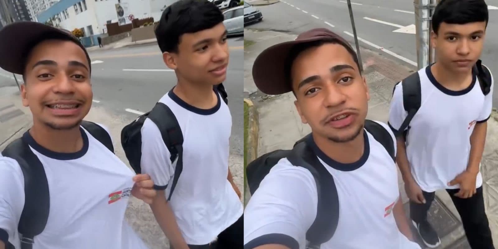 Jovens gaúchos viralizam usando uniforme escolar de Santa Catarina: “Jorginho fortaleceu”