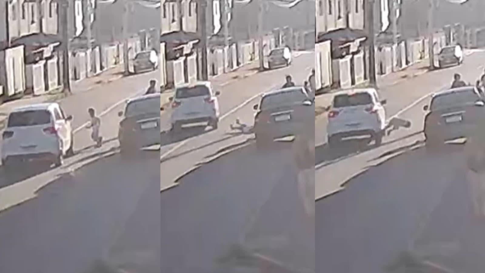 Criança de 6 anos bate cabeça em retrovisor de carro após atropelamento em Brusque