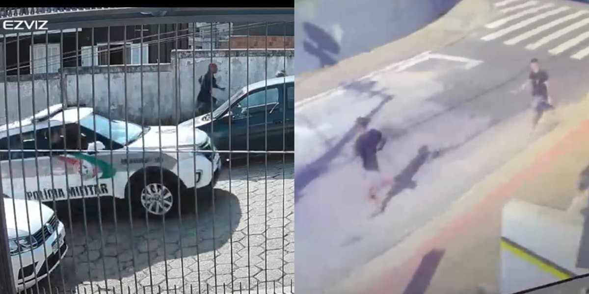 “Caiu sozinho”: criminoso rouba celular em Florianópolis e acaba enjaulado pela PMSC
