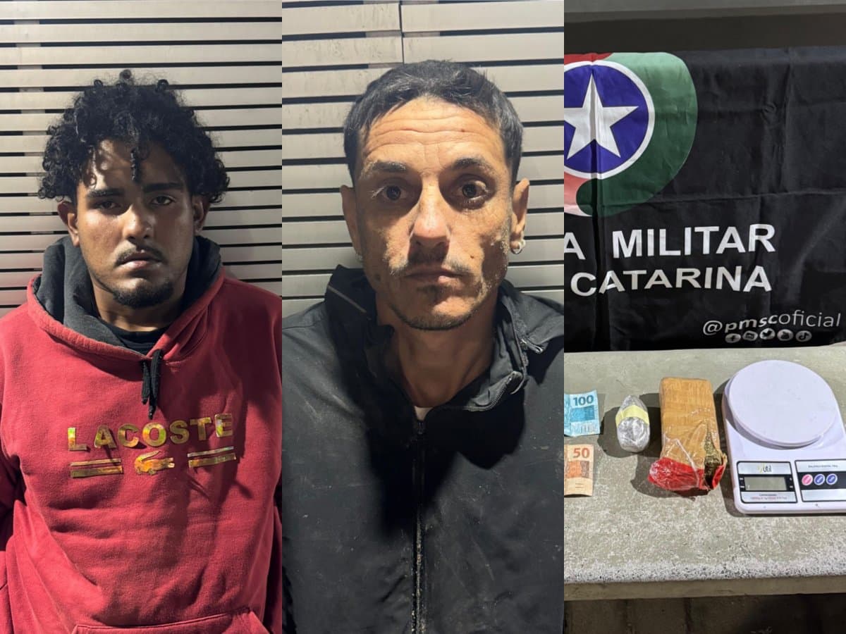 “A droga é dele!”: comparsas trocam acusações ao serem presos no Vale do Rio Tijucas