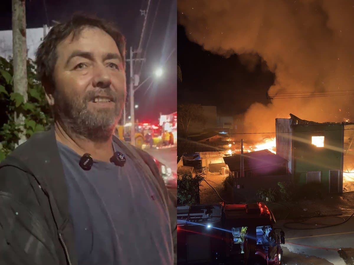 “Os danos material é de menos”: diz morador que saiu só com a roupa do corpo após incêndio em SC