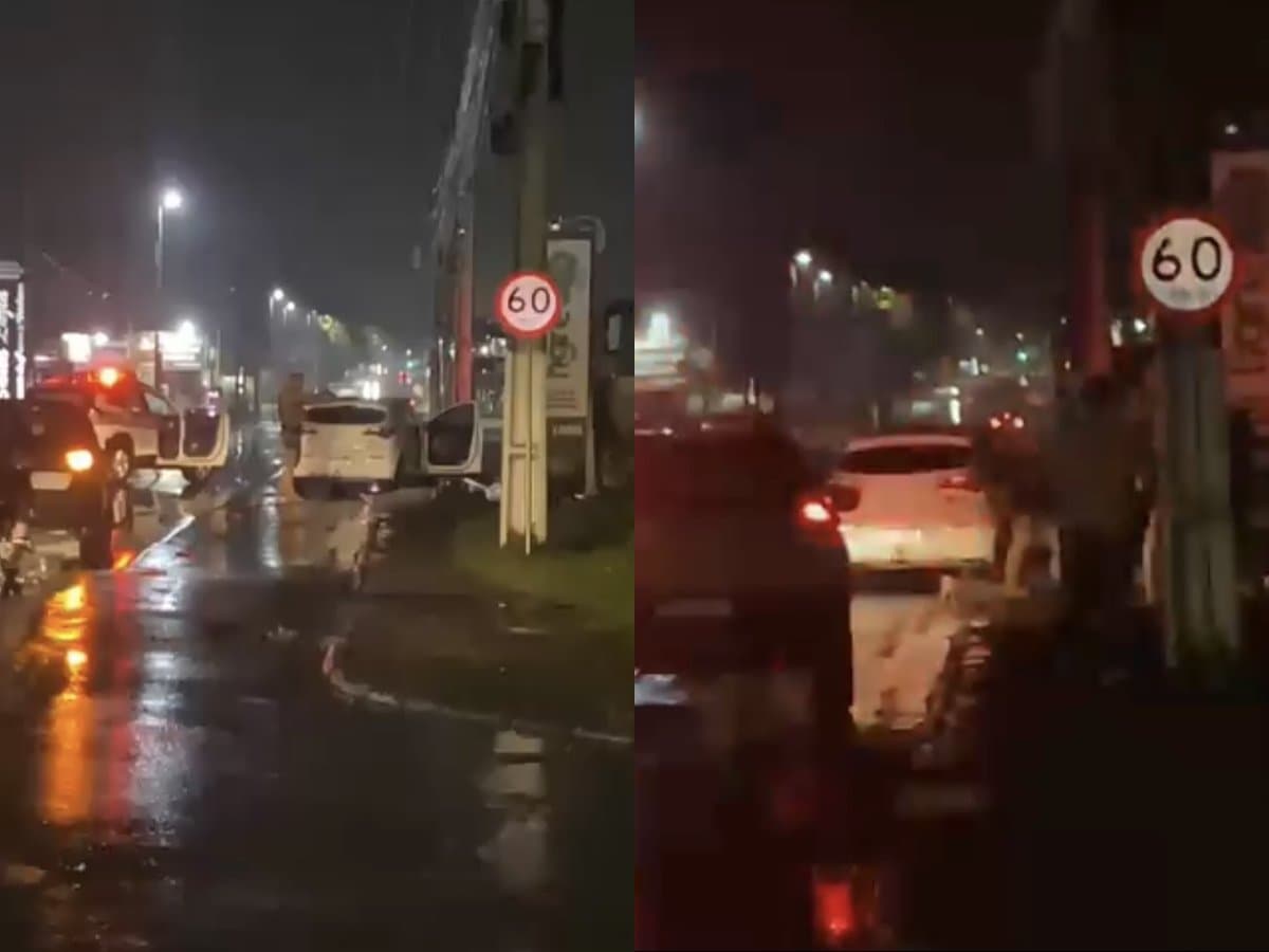 Mesmo debaixo de temporal, PMSC persegue criminoso e recupera carro roubado de motorista de aplicativo