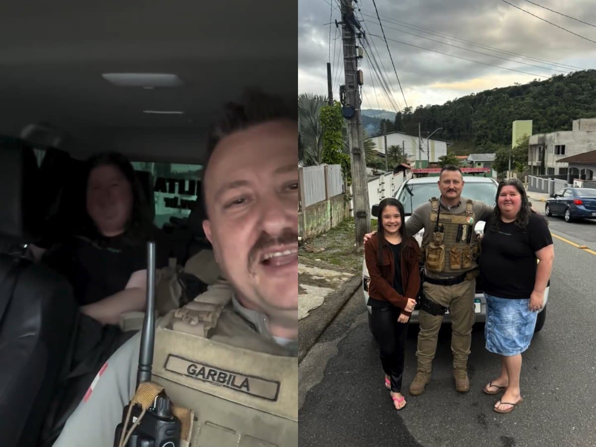 “Obrigado pela oportunidade”, diz sargento da PMSC após realizar sonho de mãe com câncer em SC