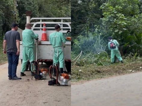 Projeto em Blumenau coloca 25 detentos para trabalhar na limpeza de espaços públicos