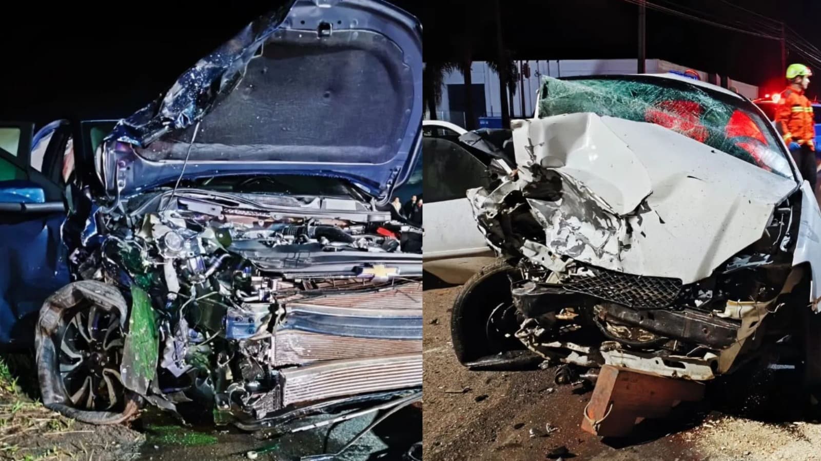 Mulher morre e cinco pessoas ficam feridas em colisão entre dois carros em Caçador