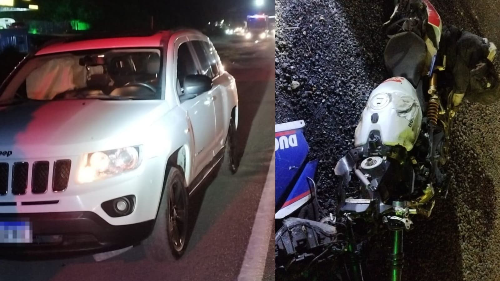 Motociclista é arremessado e fica gravemente ferido após colisão com carro na BR-470, em SC