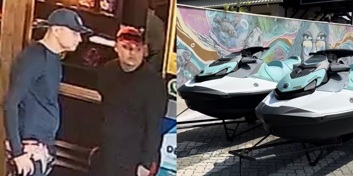 Dupla aplica golpe, desativa rastreadores e some com jet skis de R$ 200 mil em Itapema