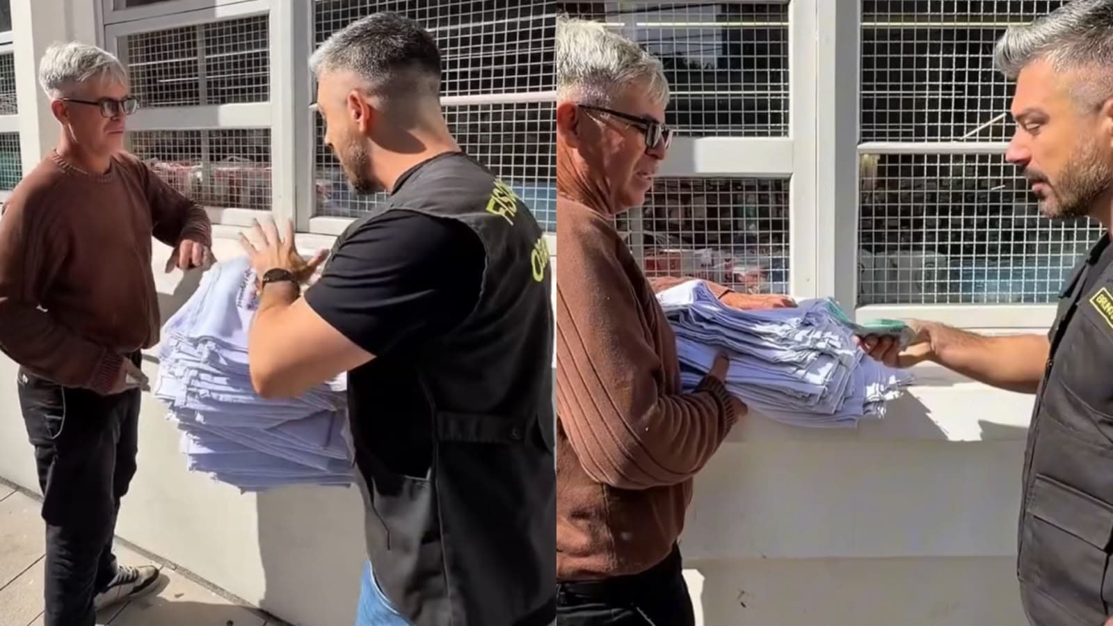 Achou que ia perder o ponto, mas o “fiscal” comprou toda a mercadoria do ambulante em Florianópolis