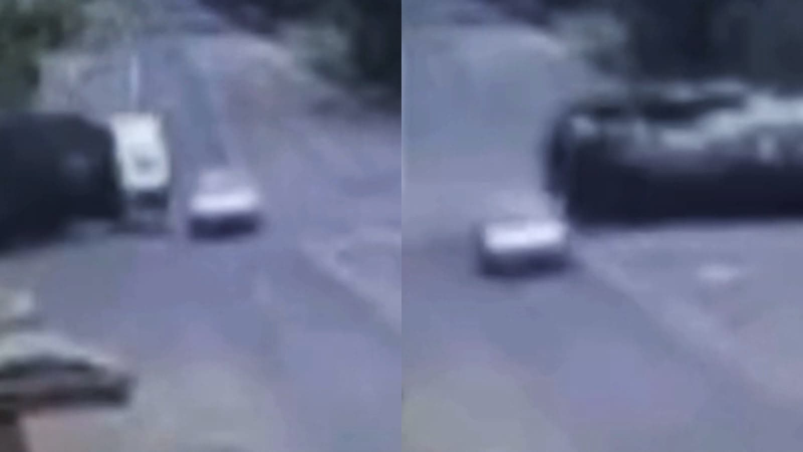 “Nasceu de novo”: vídeo flagra carro escapando por milímetros de acidente que matou caminhoneiro em SC
