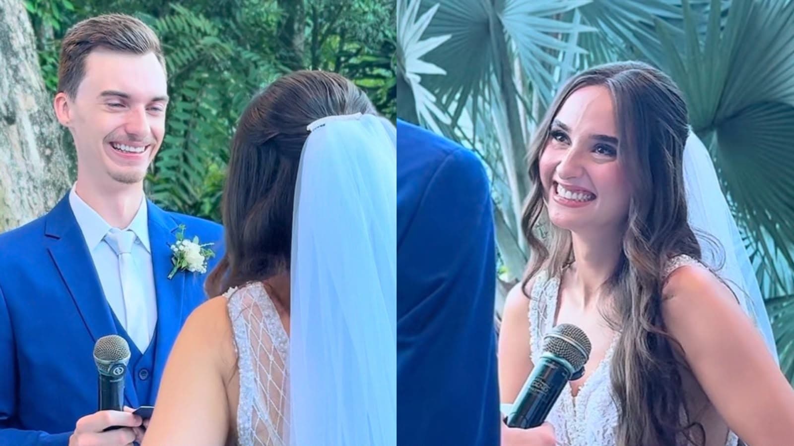 Noivo surpreende a noiva no altar com vídeo gravado anos antes em SC: “Eu sabia que esse dia ia chegar”