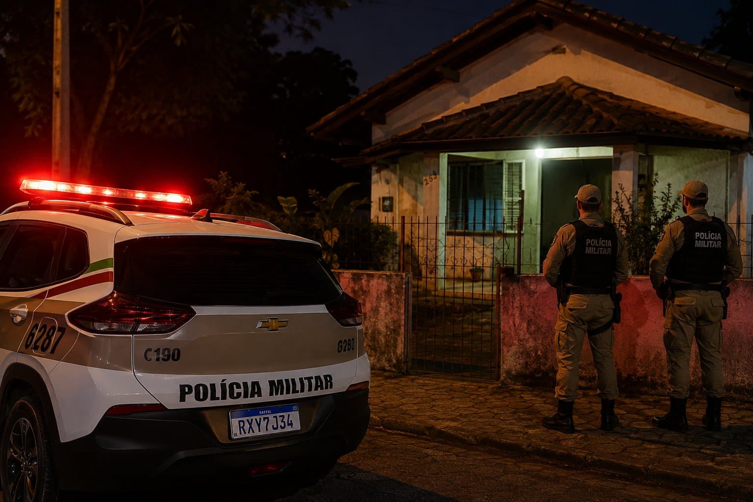 Dupla armada invade casa, tranca moradora no banheiro e foge com joias e eletrônicos em Blumenau