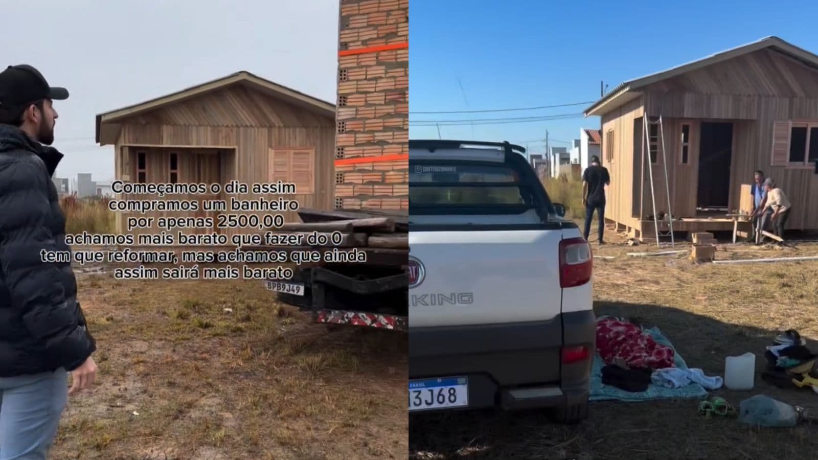 “Era o do lado”: casal de SC constrói casa no terreno do vizinho por engano e vídeo da saga viraliza