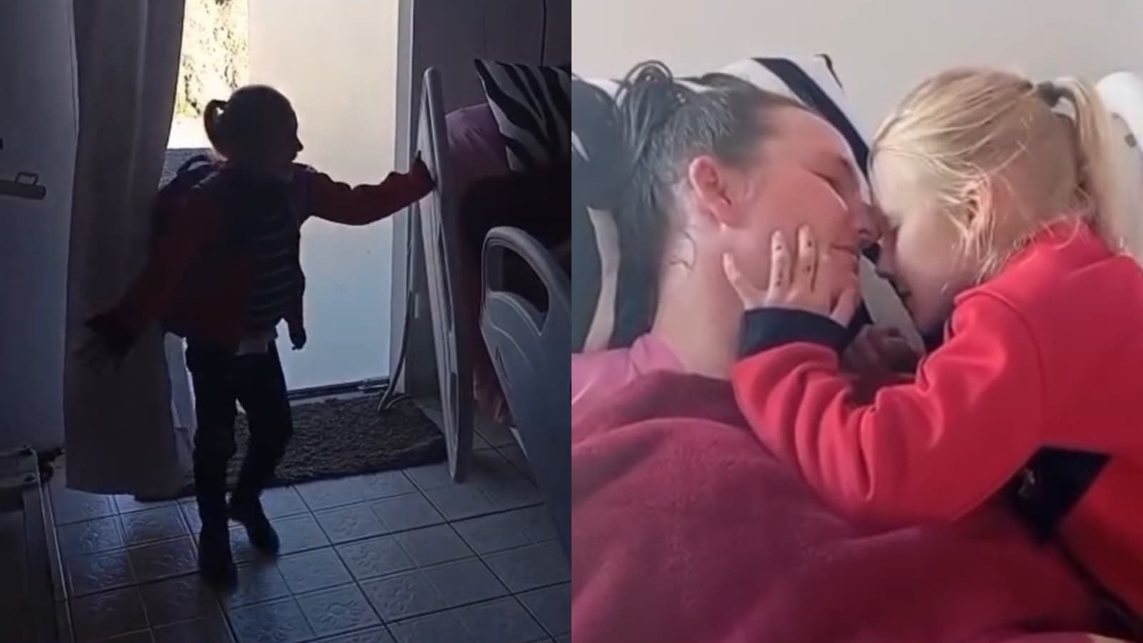 “Ela ainda vai tirar a mãe da cama”: menina de 7 anos vira fiel companheira de mãe acamada por AVC em SC