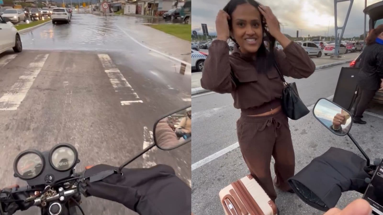 Mototaxista faz de tudo para salvar voo e transforma corrida de R$ 15 em gorjeta de R$ 50 em SC