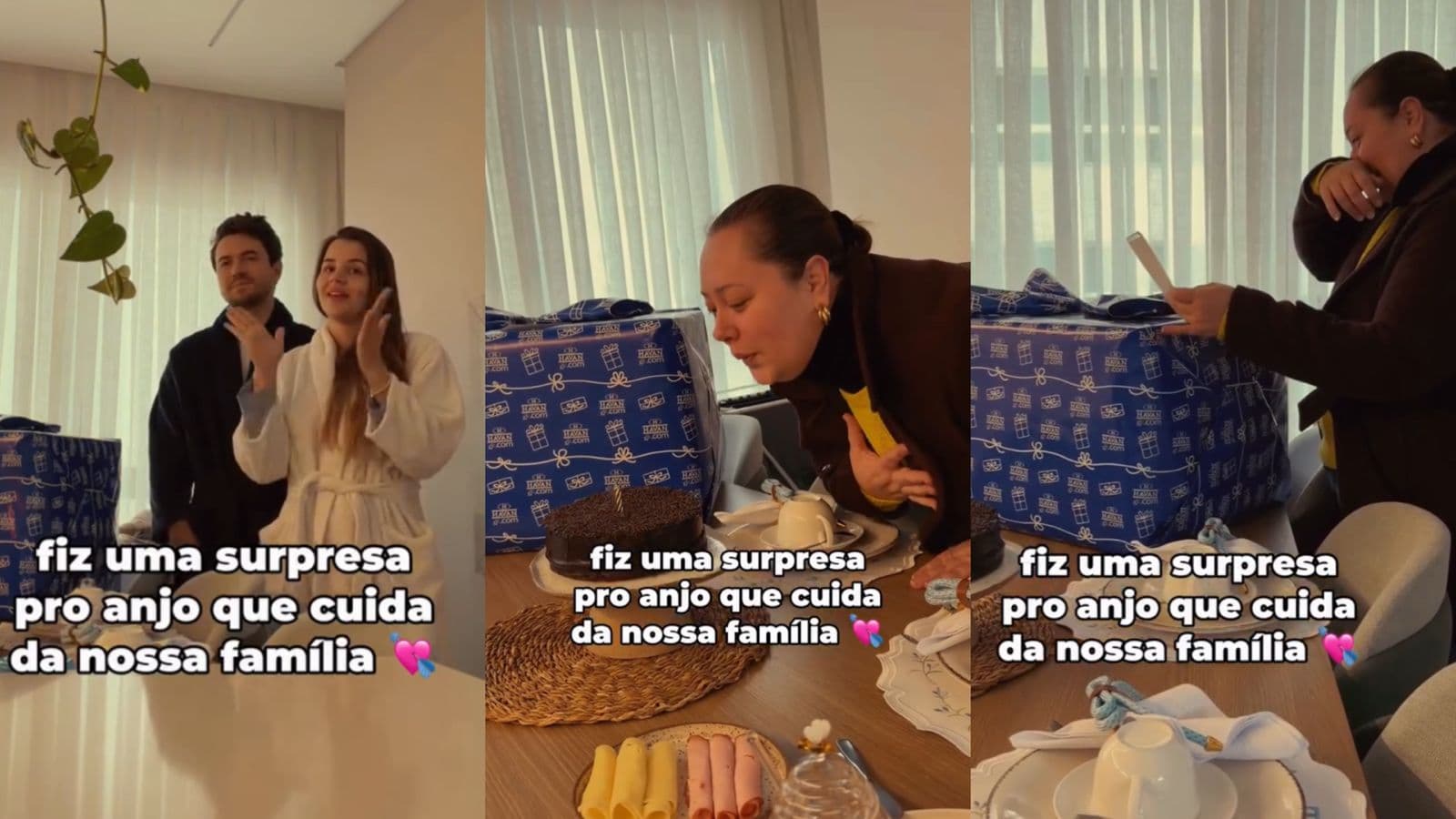 Patrões preparam surpresa para empregada doméstica e vídeo viraliza em Balneário Camboriú