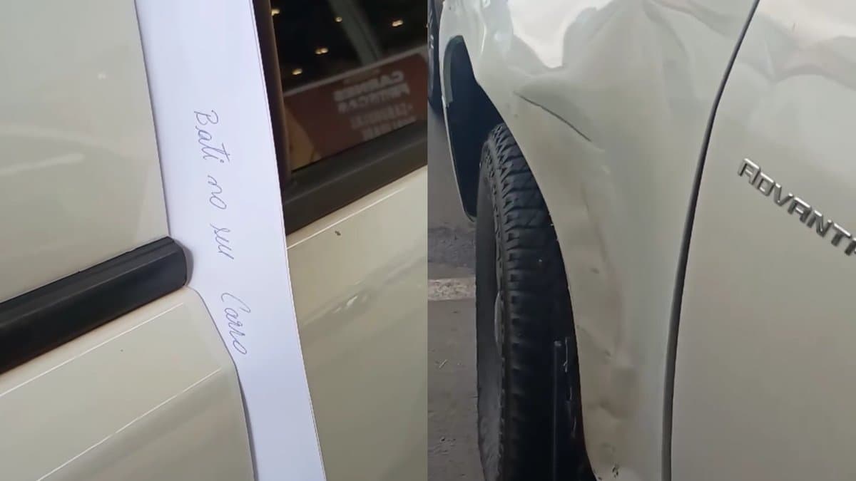 “Bati no seu carro”: morador se impressiona ao encontrar bilhete assumindo batida em carro em SC