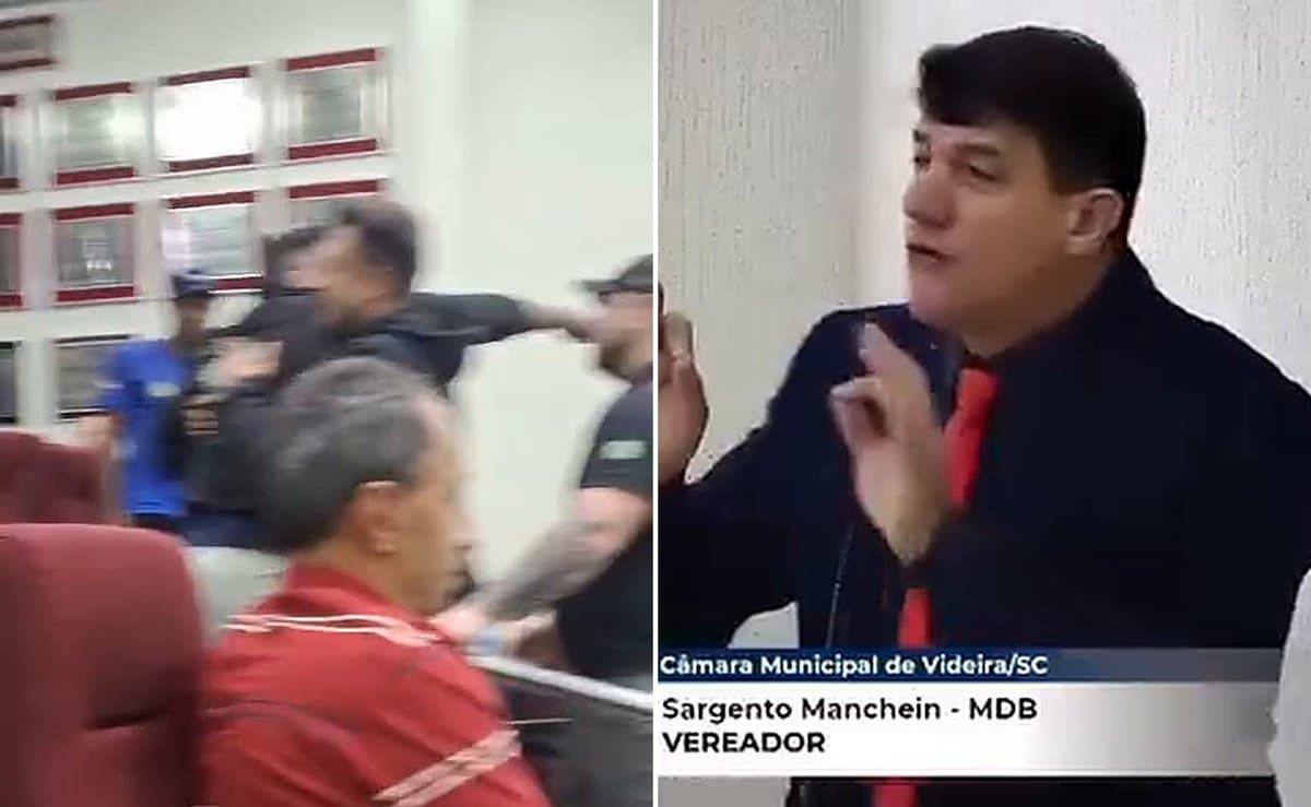 'Falou do meu filho, você vai pagar': diretor de trânsito é contido após fala de vereador sobre rifa em SC