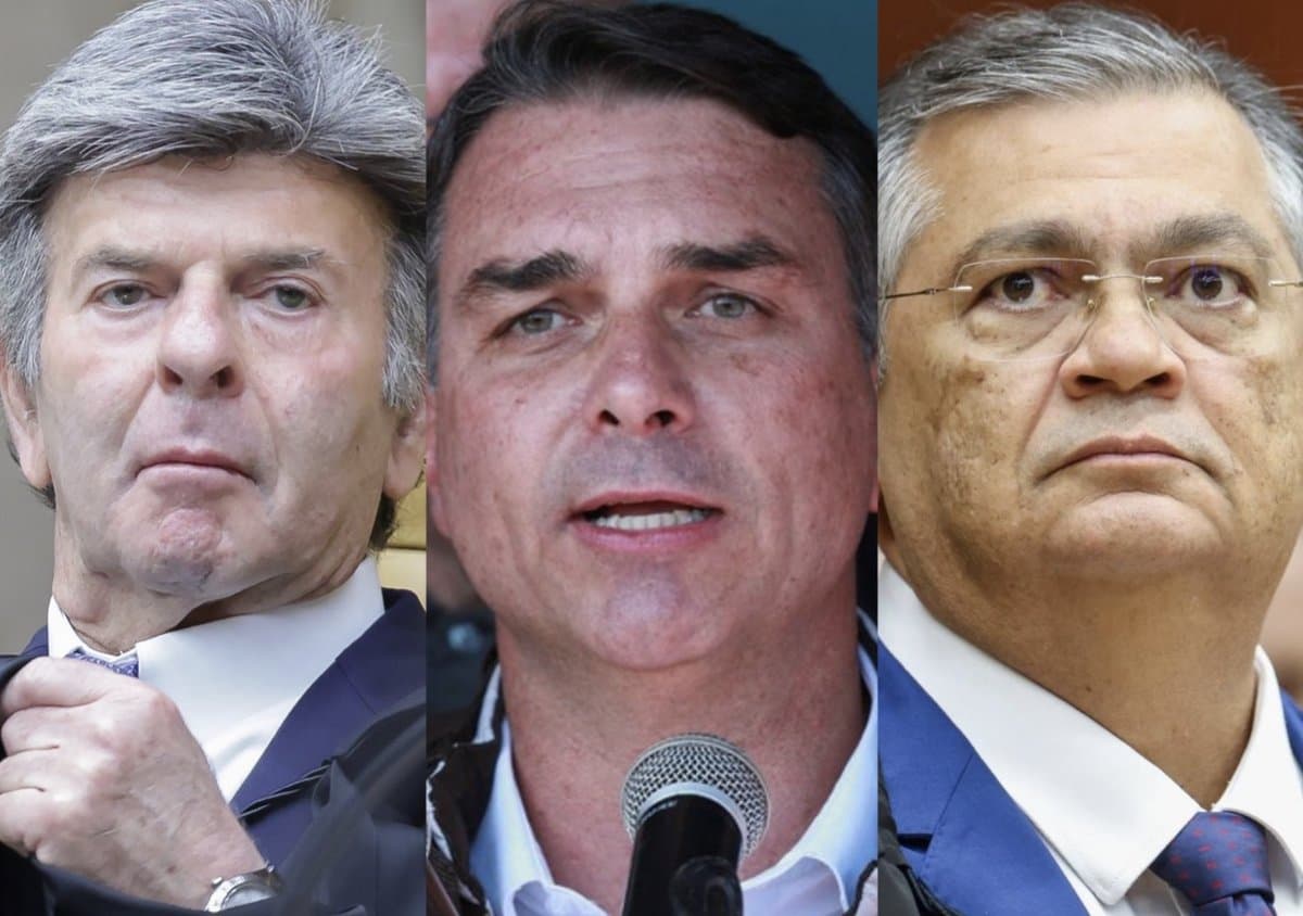 Luiz Fux, Flávio Bolsonaro e Flávio Dino