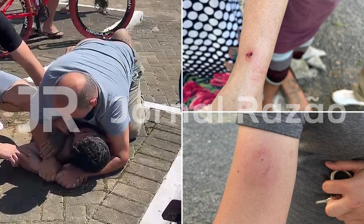 Homem em surto morde mãe e filha de 15 anos e acaba amarrado com cordas por moradores em Forquilhinha