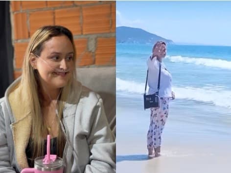 “Aproveitem a saúde de vocês”, pede Carolina Estevão, de Florianópolis, que vive com 32% dos pulmões e espera transplante