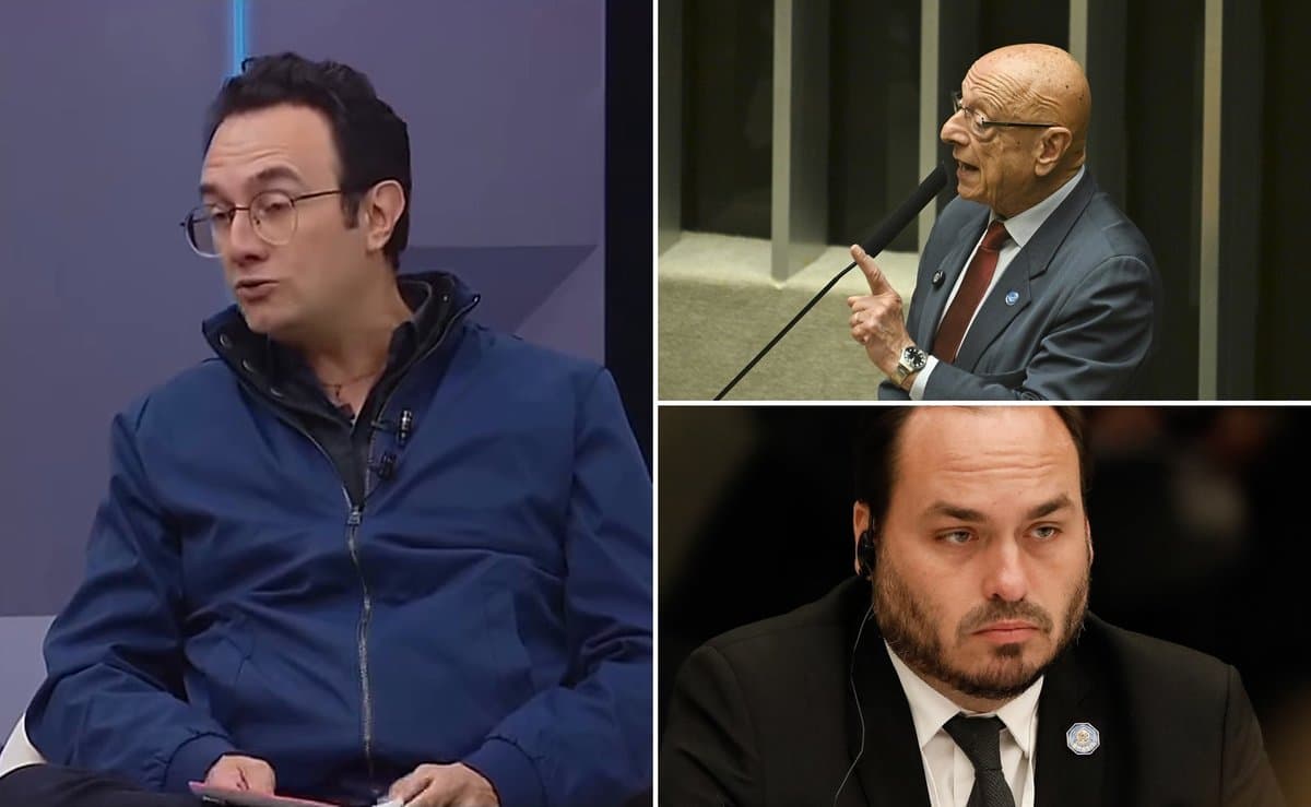 Jeferson Rocha, Esperidião Amin e Carlos Bolsonaro