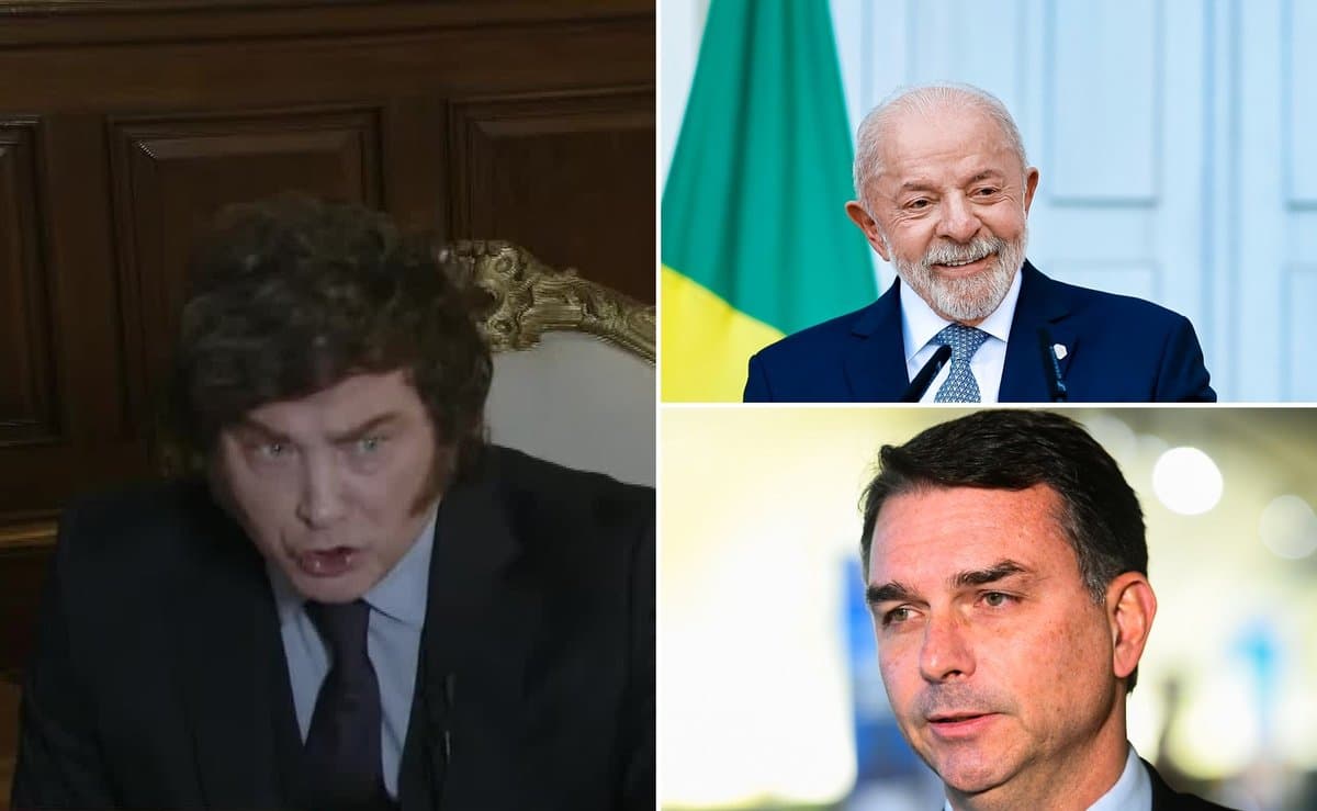 Milei volta a chamar Lula de “ladrão” em revista francesa e declara apoio a Flávio Bolsonaro