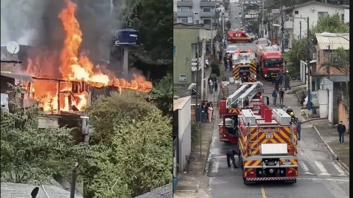 Morador põe fogo na própria casa e vai sozinho se entregar na delegacia em Camboriú